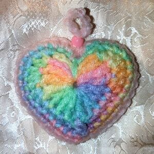 Crochet Handmade Variegated Pastes Pin Cushion Or Christmas Ornament